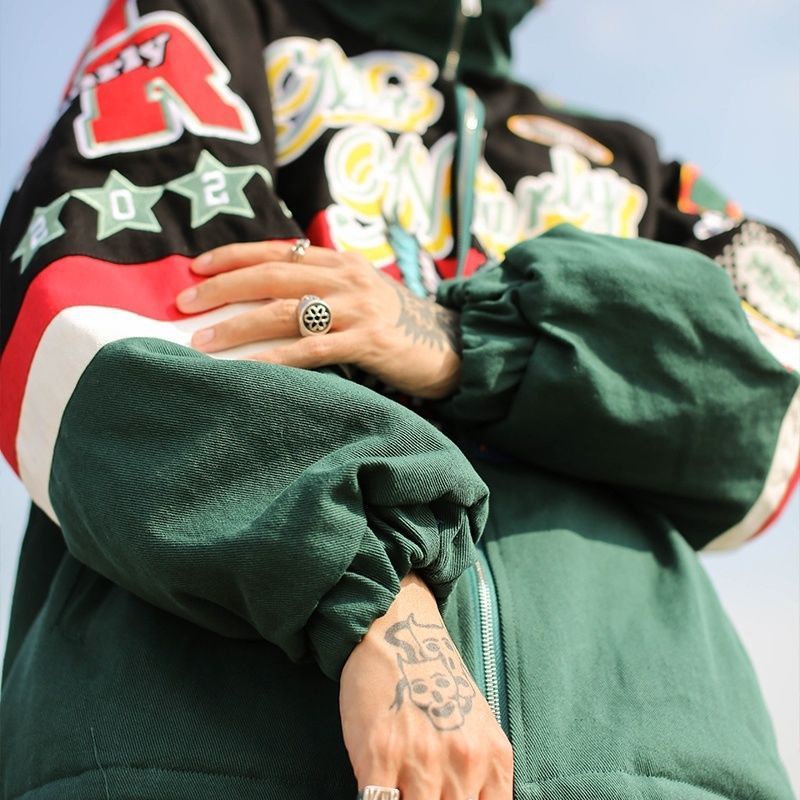 Áo Khoác Bóng Chày Thêu Họa Tiết Phong Cách Retro Mỹ Thời Trang Xuân Thu 2022 Mới