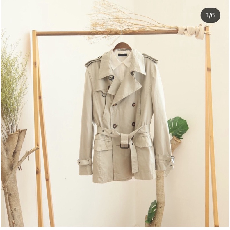 trenchcoat mangto kaki