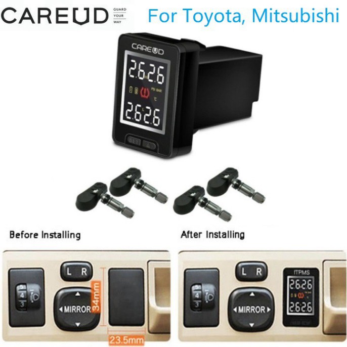 Sản Phẩm Cảm biến áp suất lốp trong thương hiệu cao cấp Careud lắp nút chờ xe ô tô TOYOTA, MITSUBISHI - Và Các Hãng Xe K