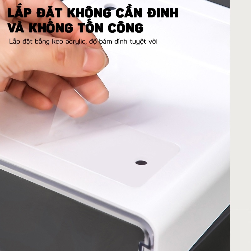 Ngăn Kéo Đa Năng Trong Suốt Dán Dưới Mặt Bàn Làm Việc Cao Cấp HOMESTORE