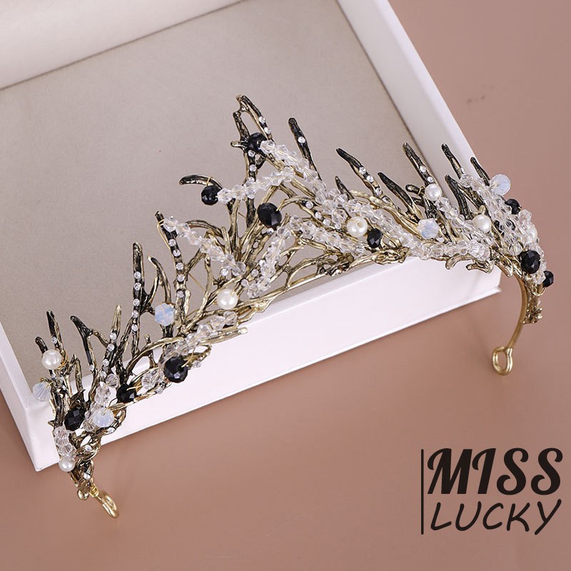 Vương miện kiểu dáng vintage thời trang sang trọng đa dụng cho cô dâu