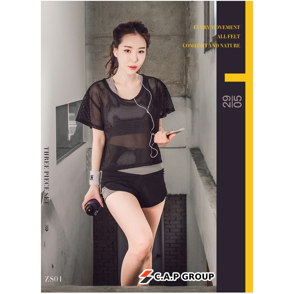 Áo Croptop lưới mặc ngoài Bra tập Gym Yoga áo này mà kết hợp với set quần áo tập Shop bán thì cực Sexy và siêu đẹp