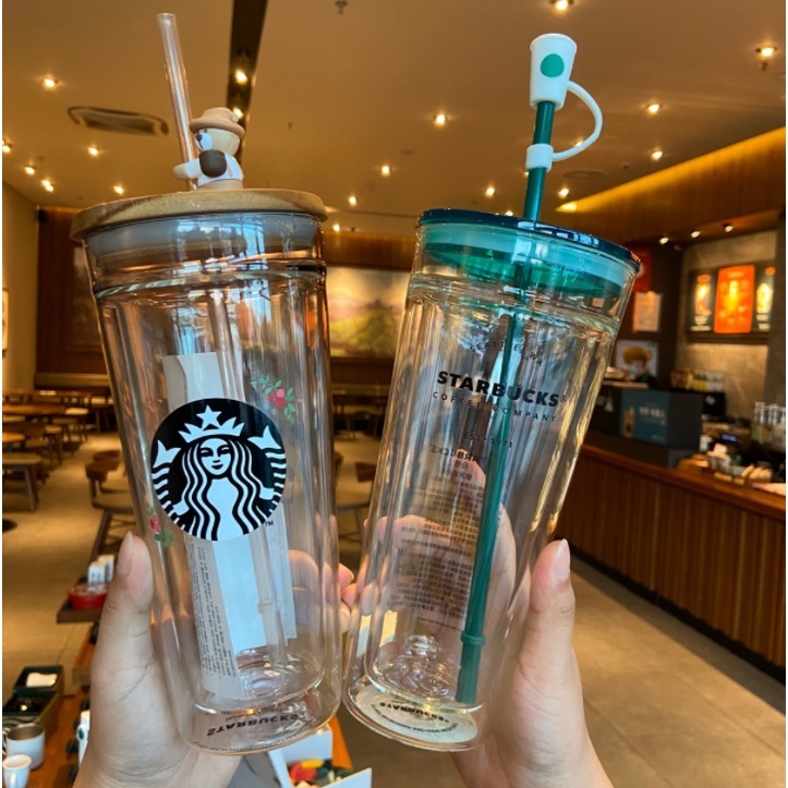 Nắp Đậy Ống Hút Bằng Silicon Chống Bụi Hình Starbucks Sáng Tạo