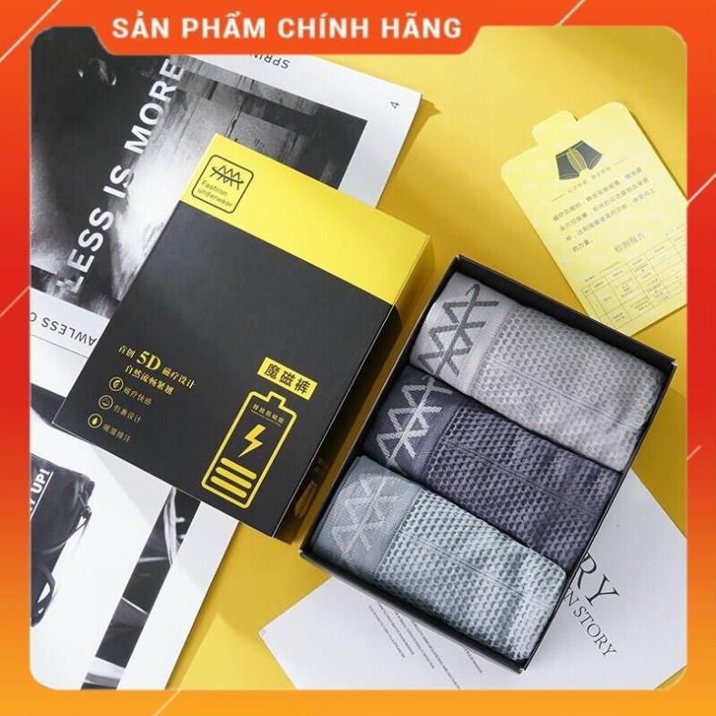 Hộp 3 Quần Sịp Đùi Nam Sợi Nano Kháng Khuẩn Thoáng Mát Thấm Hút Mồ Hôi 3A