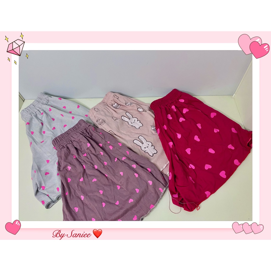 Quần Đùi Thun Nữ Ống Rộng ✨ Ảnh thật ✨ Quần Short Mặc Nhà Thoáng Mát In Hình Cute