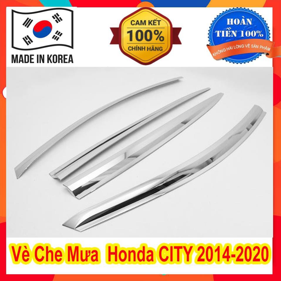 [Honda CITY] Vè Che Mưa Xe Honda CITY 2014- 2020 Mạ Crom Hàn Quốc