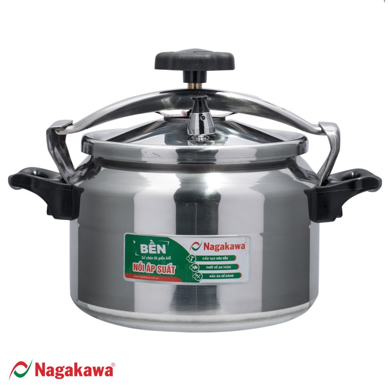 Nồi Chiên Không Dầu Đa Năng 360 độ Nagakawa NAG3302 (9 lít) TẶNG Nồi Ấp Suất Nagakawa NAG1441- Hàng chính hãng