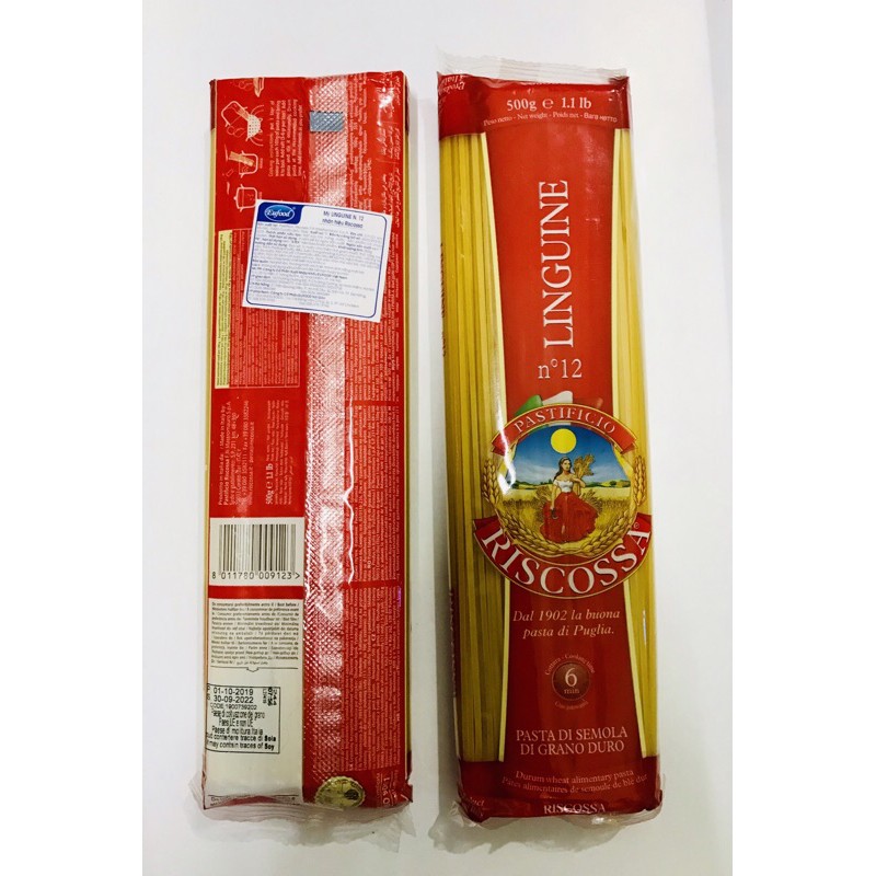 Mỳ Ý Linguine số 12 hiệu Riscossa 500g - Nhập khẩu Ý