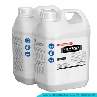 Black epoxy ab 51ab 1kg - keo phủ mạch điện tử