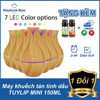 Mẫu 2020- Máy Xông Tinh Dầu, Khuêch Tán Tạo Độ Ẩm Thế Hệ Mới, Đèn Led 7 Màu _aroma Diffuser Khanhlinhstore