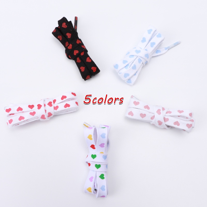 Hàng Có Sẵn!1 Cặp Dây Buộc Giày Thể Thao Bằng Vải Bố Hình Trái Tim AJ1 / AF1 Mới Cho Nam Nữ