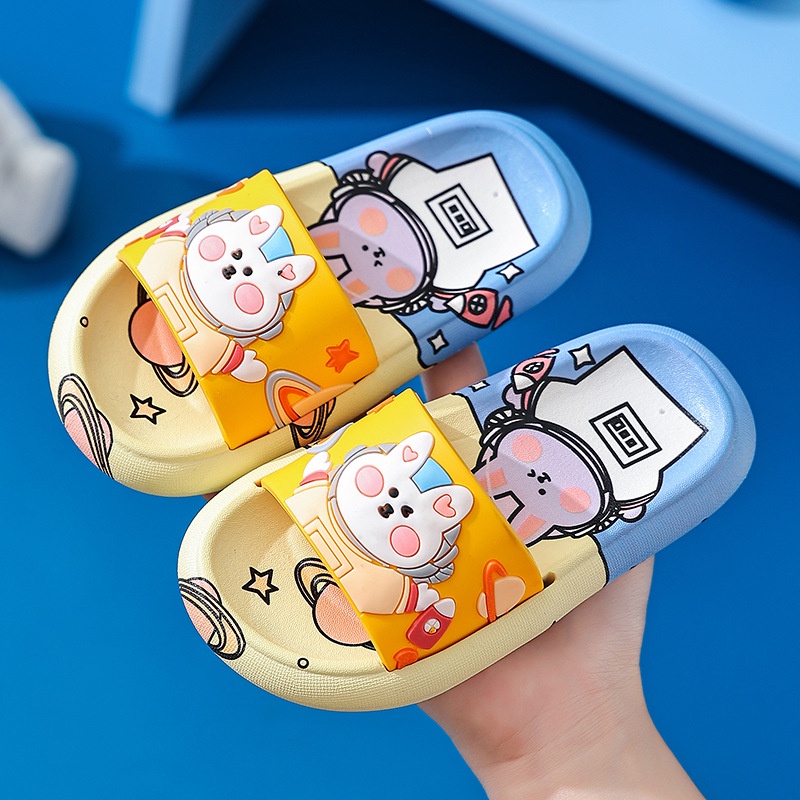 Dép lê cho bé trai bé gái Phi Hành Gia, dép xốp quai ngang chống trơn siêu nhẹ Tula Store