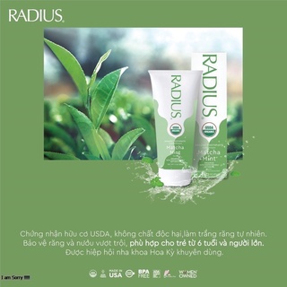 Kem đánh răng hữu cơ Radius cho bé