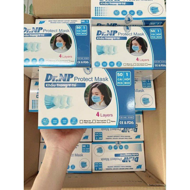 khẩu trang dr np giấy kháng khuẩn 4 lớp