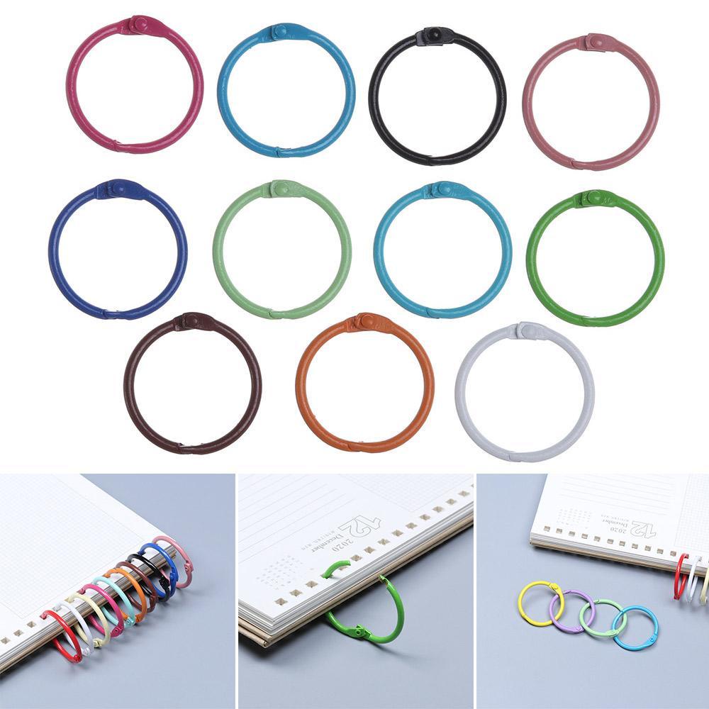 LANFY Set 10 Móc Khóa Kim Loại Hình Quyển Sách Tô Màu DIY