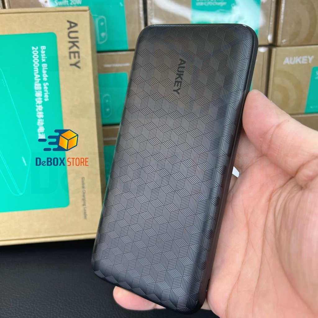 Pin Sạc Dự Phòng Aukey PB-N93A 20000mAh Cổng USB-C Sạc Nhanh PD3.0 18W + USB-A QC 3.0 18W - Chính Hãng