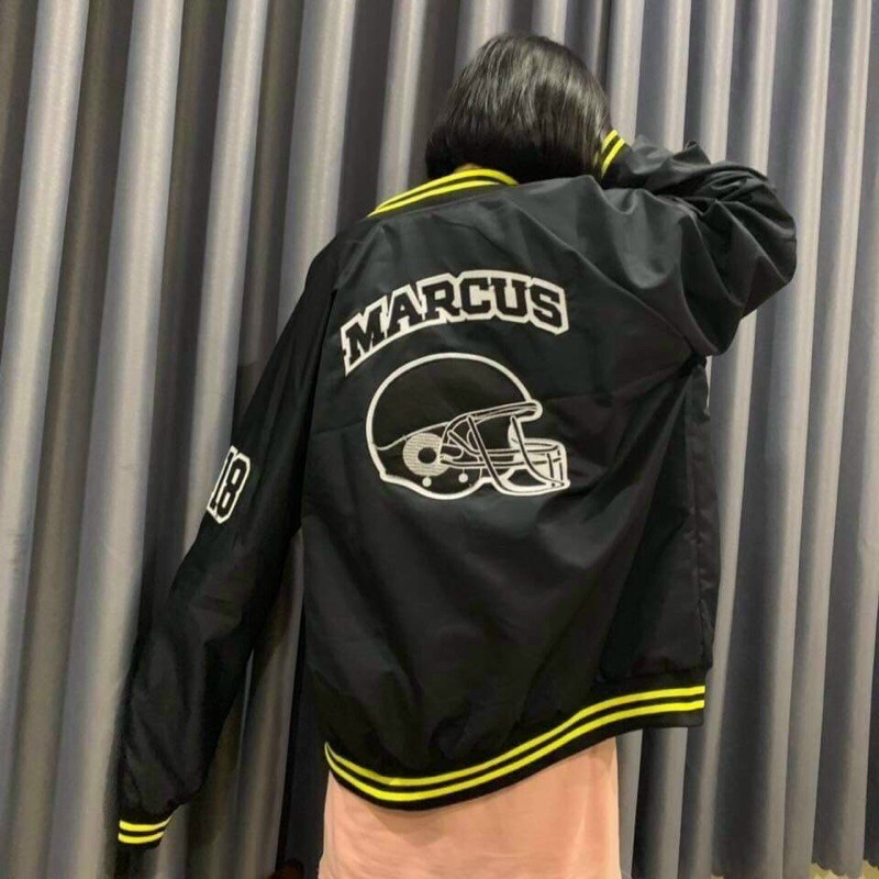 Áo khoác dù bomber unisex form rộng MARCUS bóng chày nam nữ ulzzang Gemini