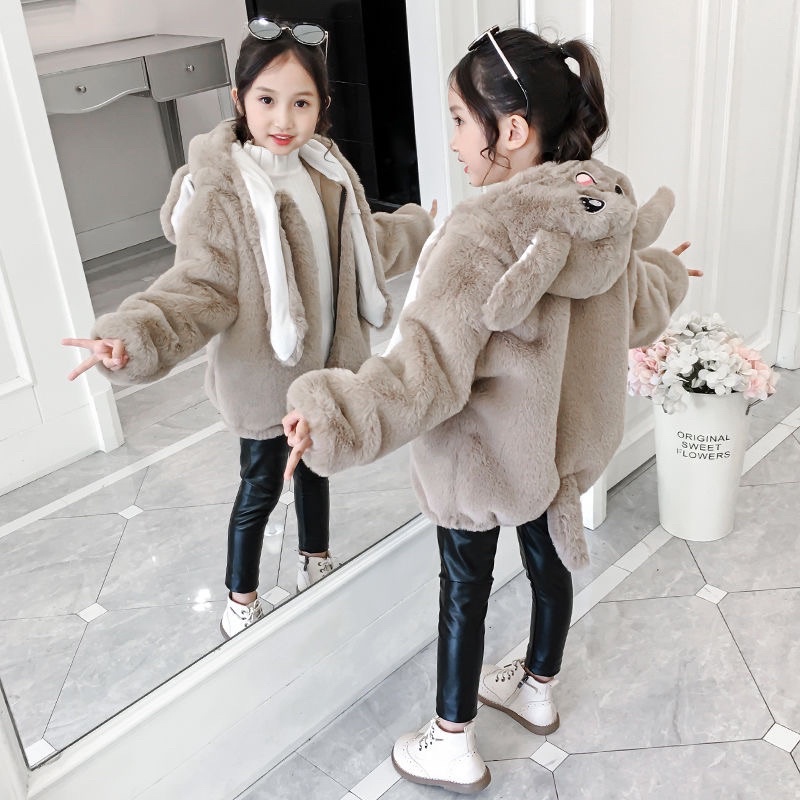 Áo lông tai thỏ nhún nhảy dễ thương thời trang baybe