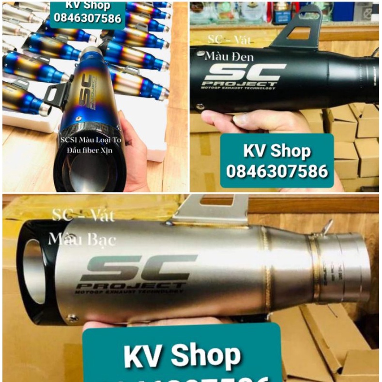 Pô SCS1 2 vanh hàng cao cấp, họng 51mm