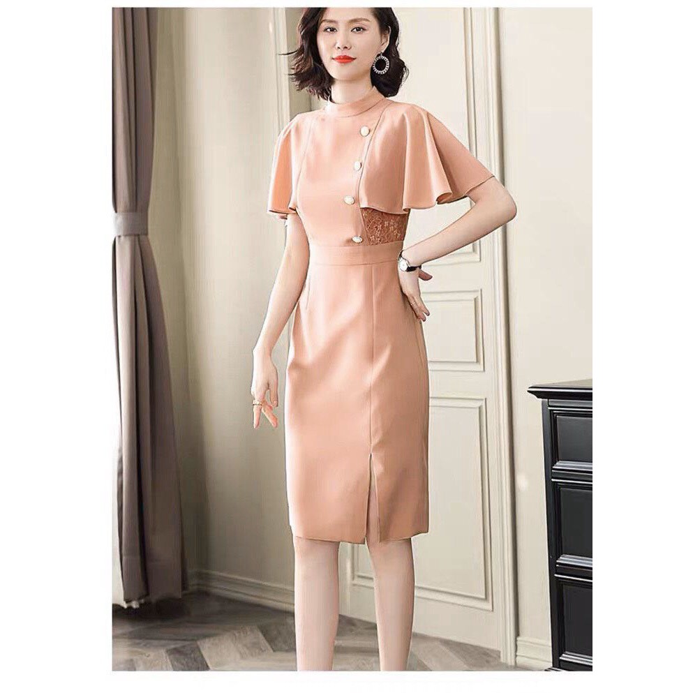 ĐẦM NỮ ÔM CÔNG SỞ KOREA CÁNH TIÊN PHỐI REN