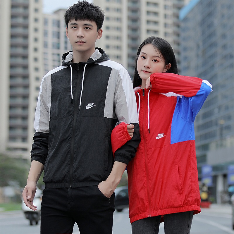 Áo Khoác Gió Nike Thiết Kế Năng Động Hợp Thời Trang Cho Nam Và Nữ