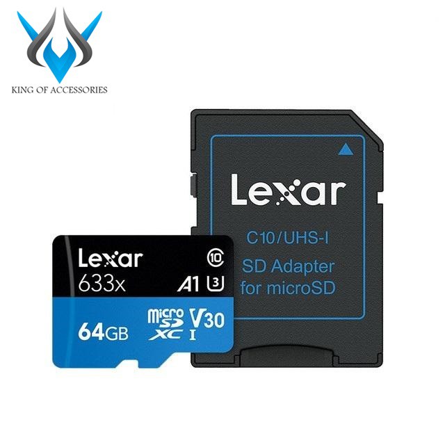 Thẻ nhớ MicroSDXC Lexar 64GB 633x A1 V30 U3 4K 95MB/s