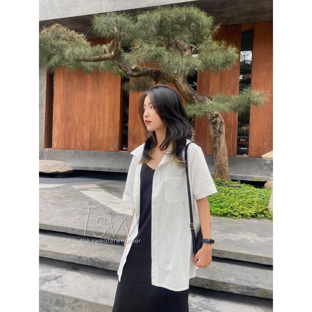 [Mã WASKT304 giảm 15% tối đa 30K đơn 99K] Áo sơ mi pijama chất thô tay lỡ 4 màu (Ảnh thật) | BigBuy360 - bigbuy360.vn