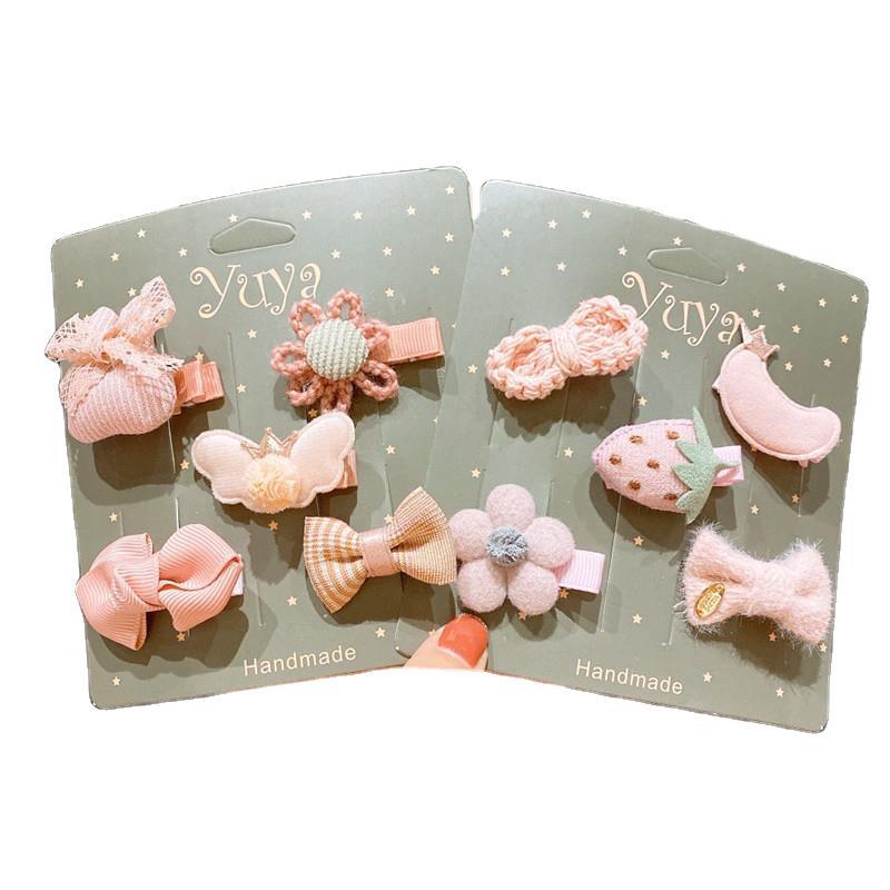Set of 5 cute Korean style hair clips for babies