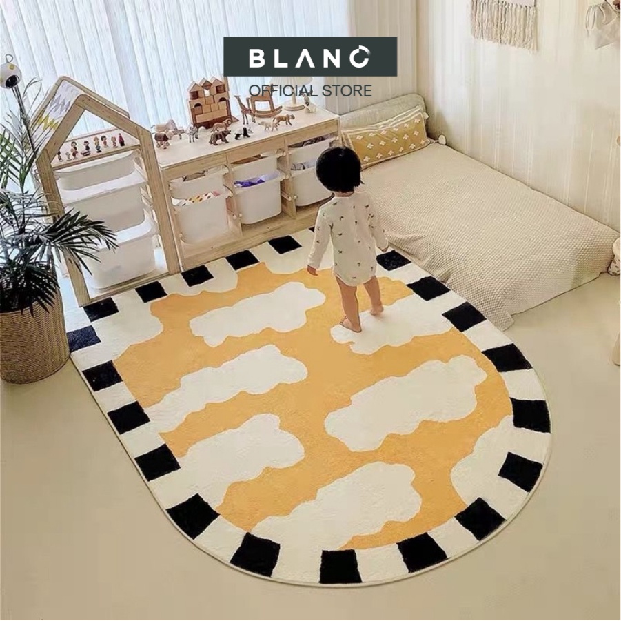 Thảm Trải Sàn Chữ Nhật Cho Bé Trang Trí Phòng Ngủ Xinh Xắn BLANC'