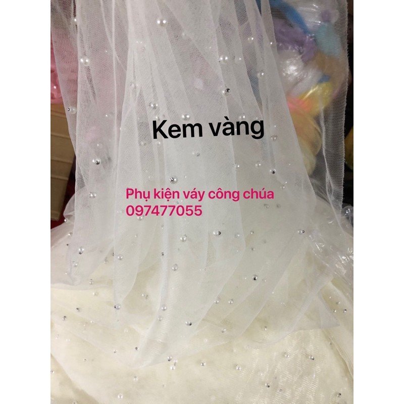 Voan lưới đính hạt