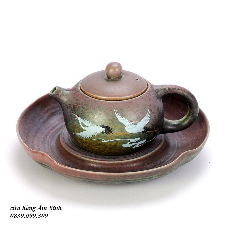 THUYỀN TRÀ DÙNG CHO ẤM HẠC TIÊN ĐƯỜNG KÍNH 18 CM