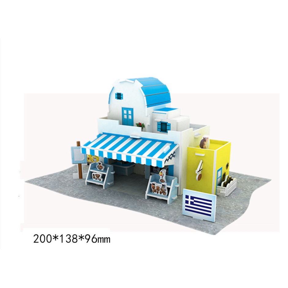 Kiến trúc Nhà Hy Lạp - Mô hình nhà giấy 3D
