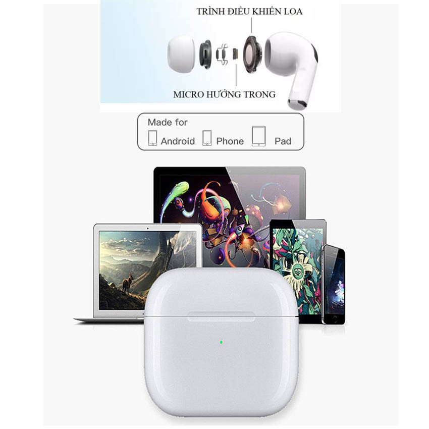 💥BẢO HÀNH 1 NĂM💥 Tai nghe bluetooth không dây mini Pro4 5.0, đổi tên, pop up, mẫu mới bass siêu trầm | BigBuy360 - bigbuy360.vn