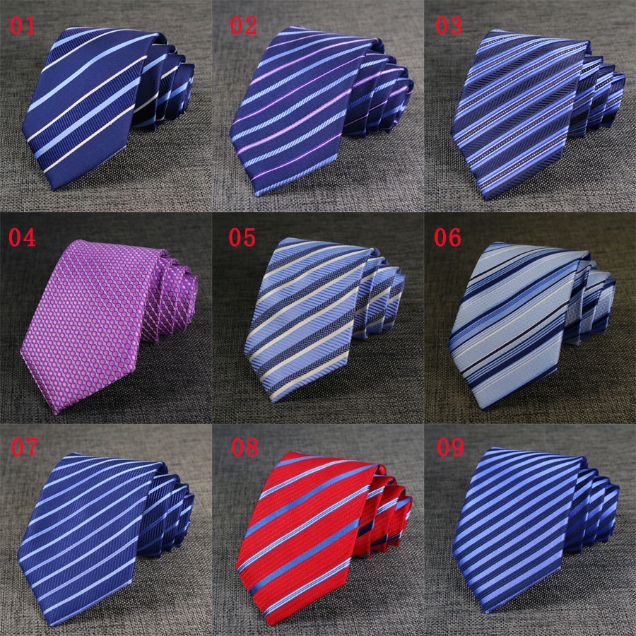 Cà Vạt 8CM Họa Tiết Sọc Thời Trang Lịch Lãm Cho Nam