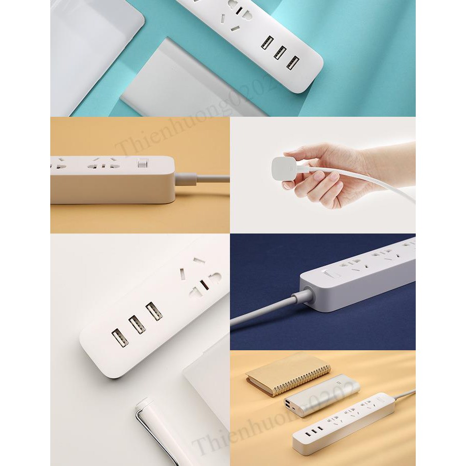 Ổ Cắm Điện Xiaomi Mi Power Strip - Ổ Cắm Điện Đa Năng Có Cổng Usb Thông Minh Tự Điều Áp Chỉnh Dòng Vào Phù Hợp