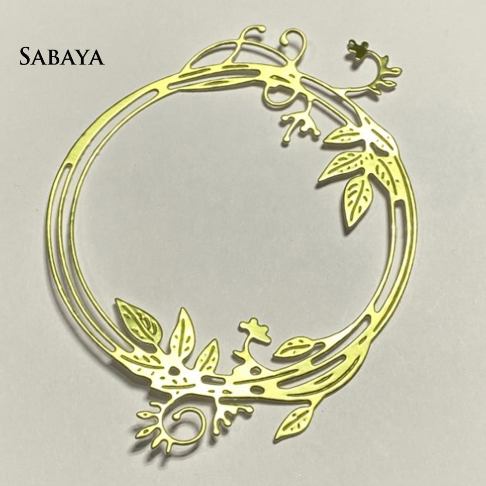 Khuôn cắt giấy làm từ kim loại hình vòng lá trang trí album ảnh tự làm