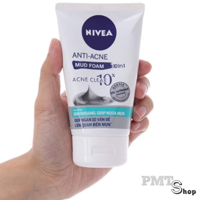 Sữa rửa mặt bùn khoáng nữ NIVEA giúp trắng da & se lỗ chân lông 100g | BigBuy360 - bigbuy360.vn