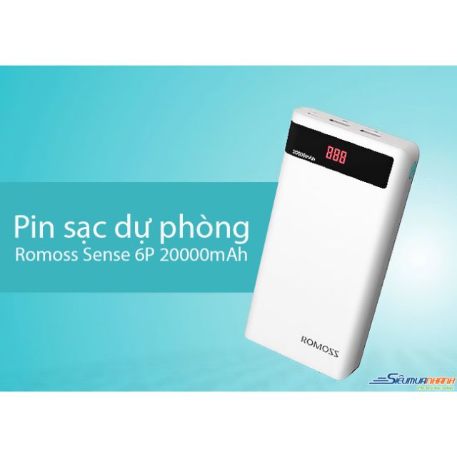 Pin Sạc Dự Phòng ROMOSS SENSE 6P 20000mAh