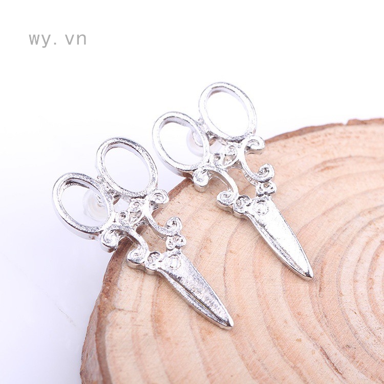 Cặp bông tai kiểu hợp kim hình kéo đầy độc đáo