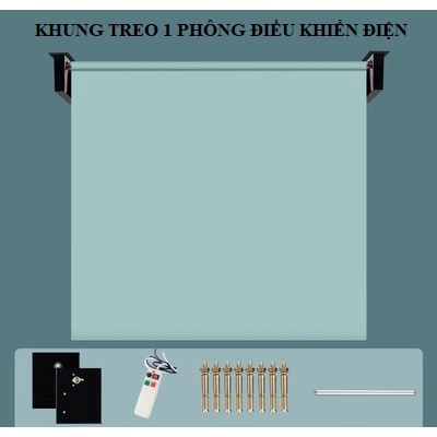 Combo Phông Vải Không Dệt + Khung Treo Phông Điều Khiển Điện, Phụ kiện stduio, Phông Nền Chụp Ảnh, 3x3m/4m/5m/6m