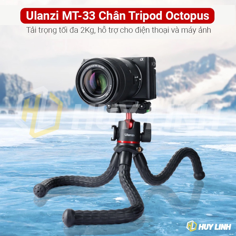 Chân máy Tripod Ulanzi MT 33 mẫu mới nhất 2022 - Đầu bi xoay 360 độ tải trọng 2Kg