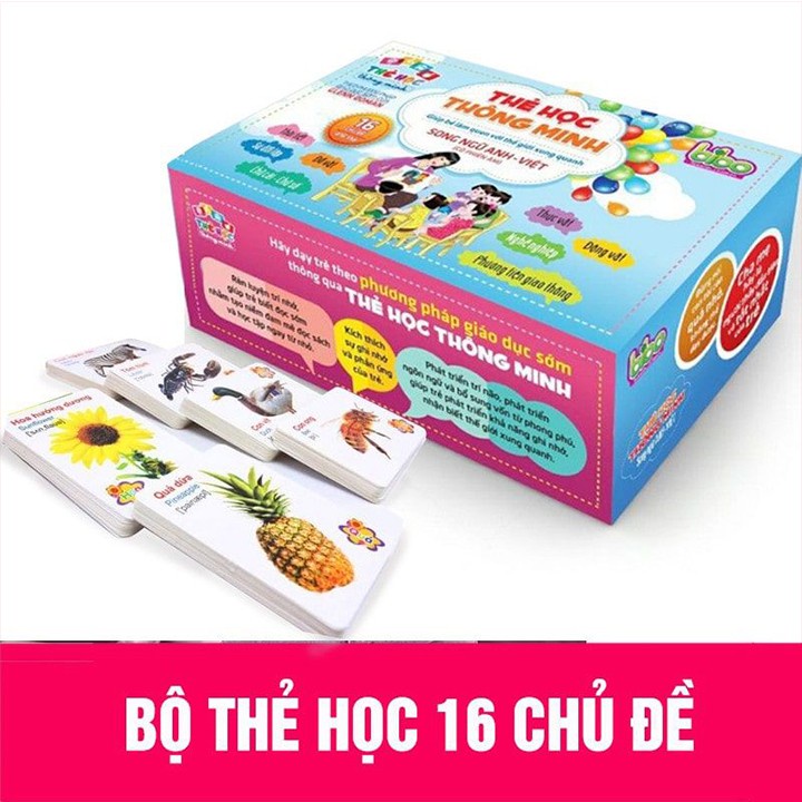 Bộ thẻ học thông minh cho bé - Bộ thẻ học 16 chủ đề
