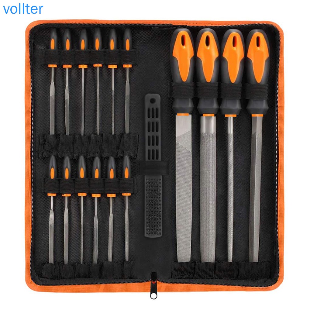 Hộp 17 Dụng Cụ Mài Dũa Kim Loại / Gỗ / Kính Bằng Thép Carbon Chất Lượng Cao