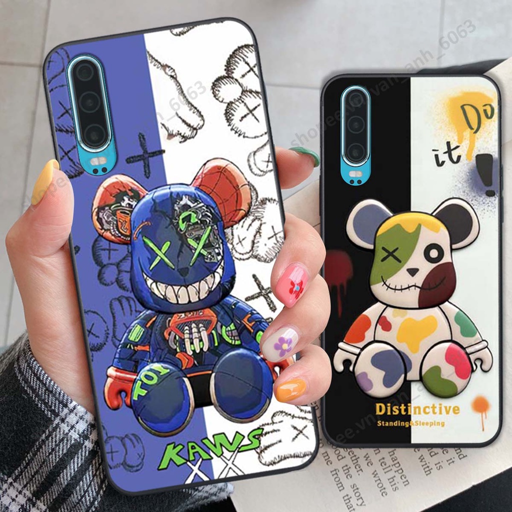 Ốp lưng Huawei P30 / P30 Pro hình kaws, bear brick, venom thời trang siêu ngầu