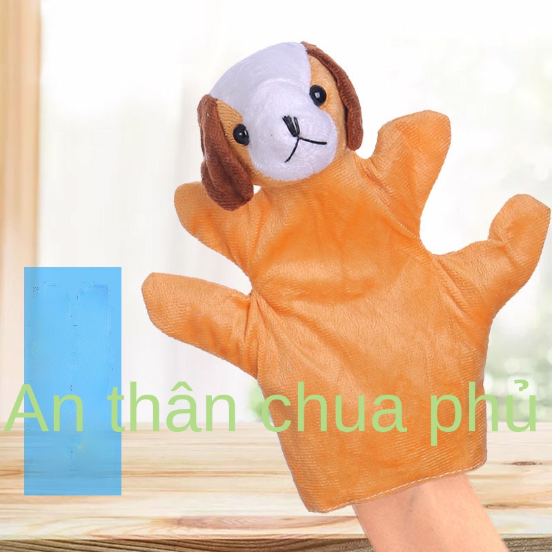 ❒✜Động vật sang trọng tay con rối đồ chơi miệng hoạt động trẻ em nói tiếng bụng găng tay biểu diễn rối thỏ ngón tay búp