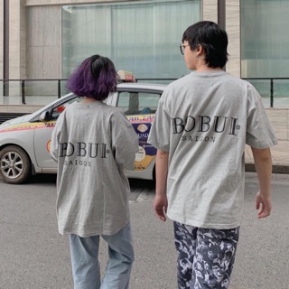 Áo Thun Tay Lỡ Unisex BoBui Xám ( hình thật )