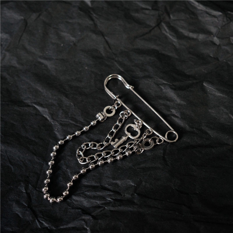 [Miễn Phí Vận Chuyển] Ghim Cài Bằng Kim Loại 22523 Thiết Kế Nhiều Lớp Phong Cách Hip Hop Dễ Phối Đồ