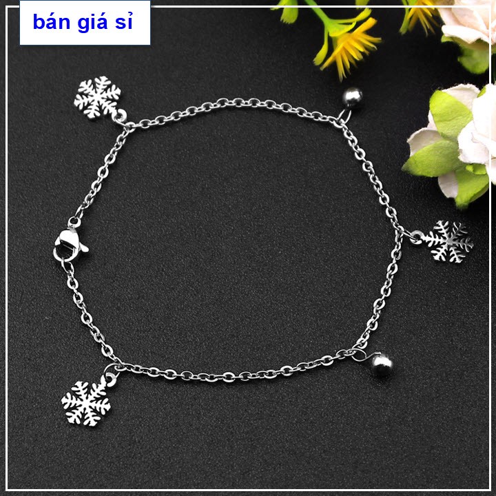 Lắc Chân Inox Hoa Tuyết Và Bi - TS20183010006012 | BigBuy360 - bigbuy360.vn