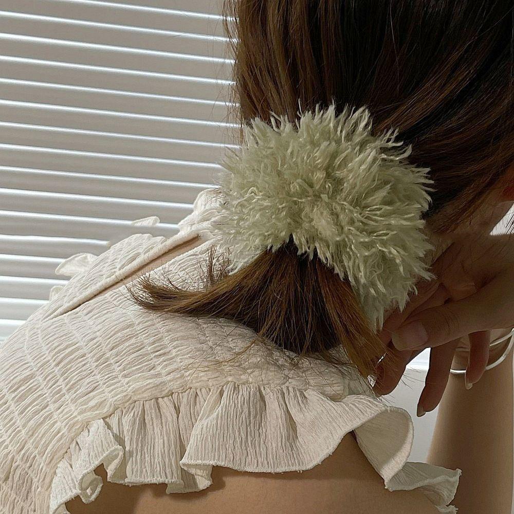 Dây Cột Tóc Lông Chồn Nhân Tạo Mềm Co Giãn Ngọt Ngào Cho Nữ Giá Đỡ