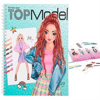 TOPModel BST sticker thiết kế thời trang Create Your Fantasy Face Sticker Book